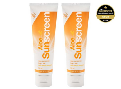 2x Forever Living ALOE SUNSCREEN 118ml each