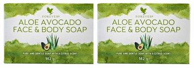 2x Forever Living Aloe Avocado Face & Body Soap
