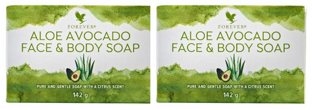 2x Forever Living Aloe Avocado Face & Body Soap