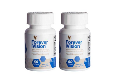 2x Forever Aloe Vera iVision 60 Soft Gel
